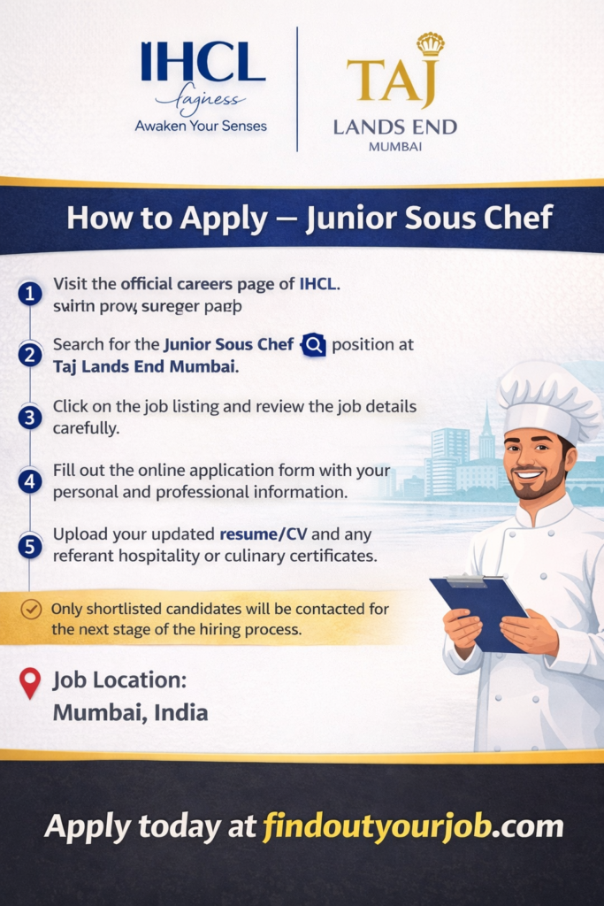 Junior Sous Chef – Taj Lands End Mumbai Logo