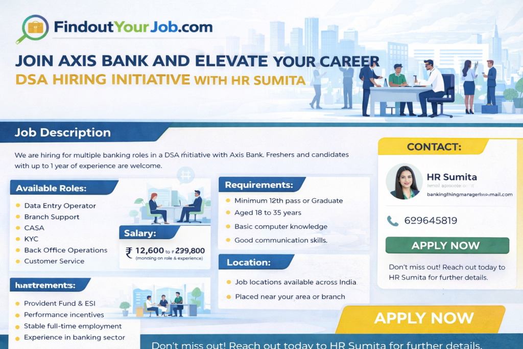 Join AXIS Bank and Elevate Your Career DSA Hiring Initiative by HR Sumita Logo
