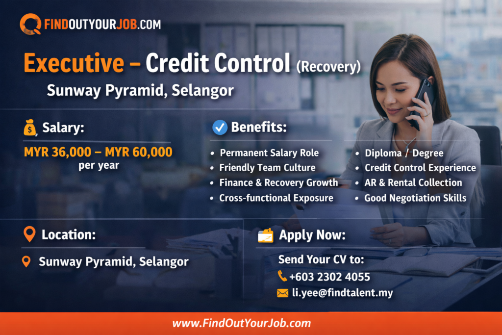 Executive – Credit Control (Recovery) | Sunway Pyramid, Selangor Logo