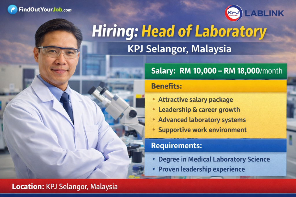 Head of Laboratory | KPJ Selangor (Lablink Medical Laboratory) logo