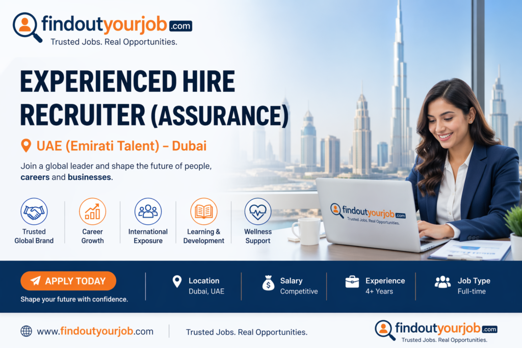 Experienced Hire Recruiter (Assurance) – UAE | Trusted Career Opportunity in Dubai Image