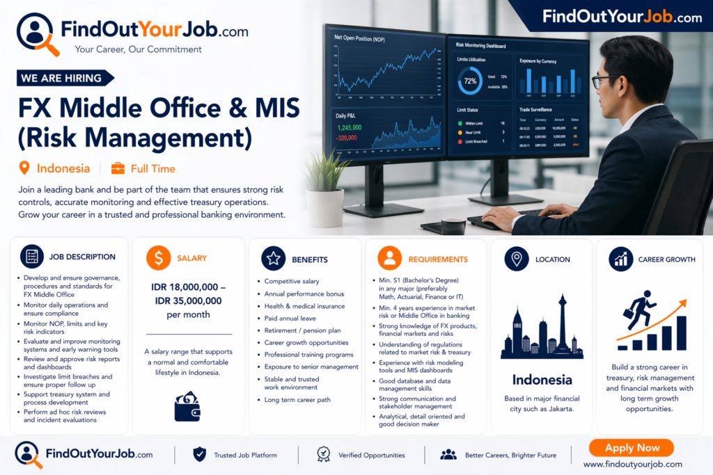 FX Middle Office & MIS Risk Management Job | Banking Career Opportunity 2026 Image