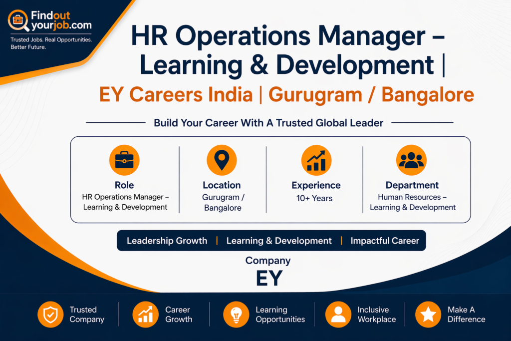 HR Operations Manager – Learning & Development | EY Careers India | Gurugram / Bangalore image
