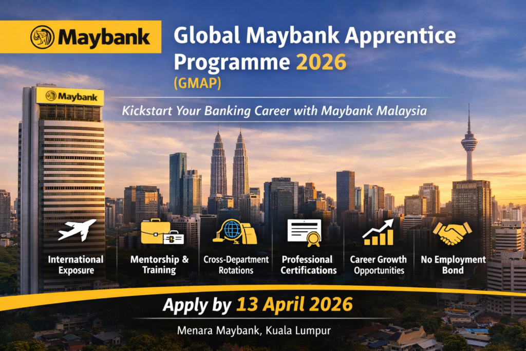 Global Maybank Apprentice Programme (GMAP) 2026 | Freshers Banking Job at Maybank Malaysia Image