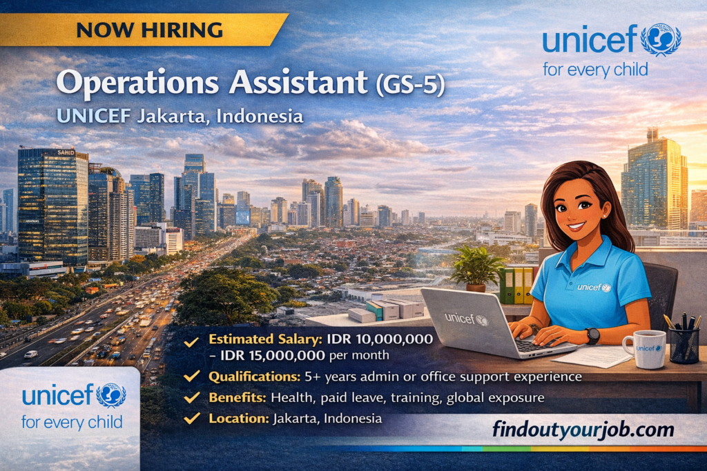 Operations Assistant (GS-5) | UNICEF Jakarta, Indonesia Image