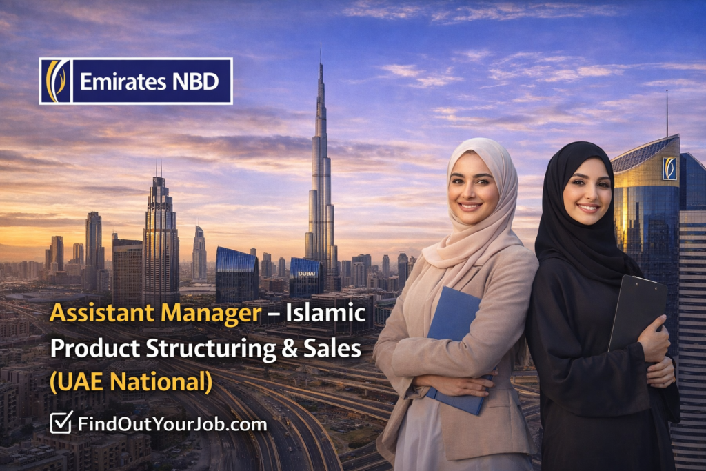 Assistant Manager – Islamic Product Structuring & Sales | Emirates NBD UAE Jobs 2026 Image