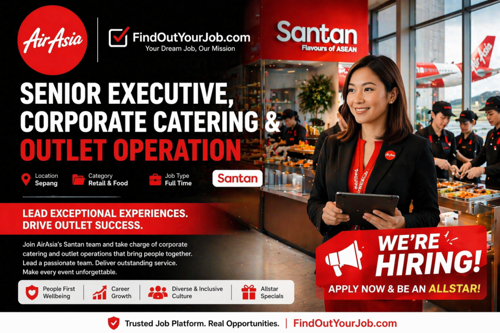 Senior Executive – Corporate Catering & Outlet Operations | AirAsia Santan Sepang Jobs 2026 Image