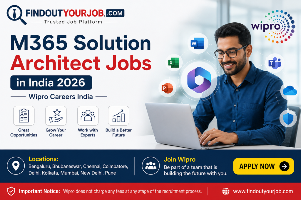 M365 Solution Architect Jobs in India 2026 | Wipro Careers India Image