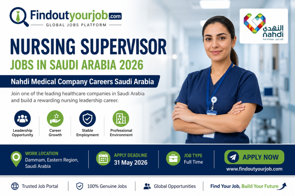 Nursing Supervisor Jobs in Saudi Arabia 2026 | Nahdi Medical Company Careers Saudi Arabia Image