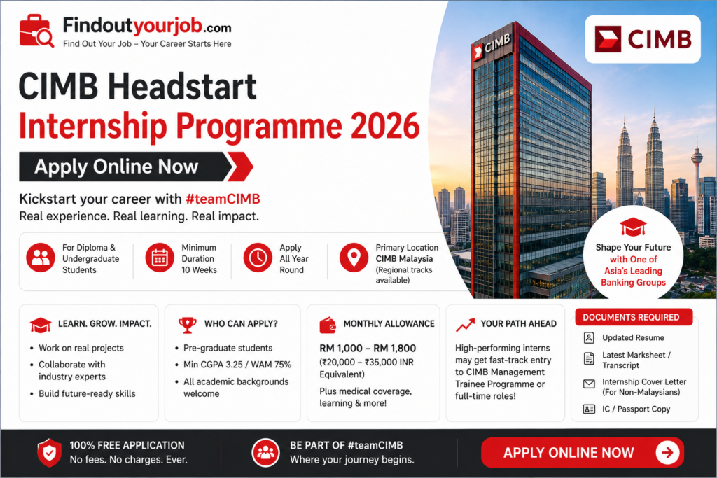 CIMB Headstart Internship Programme 2026: Apply Online Now Image